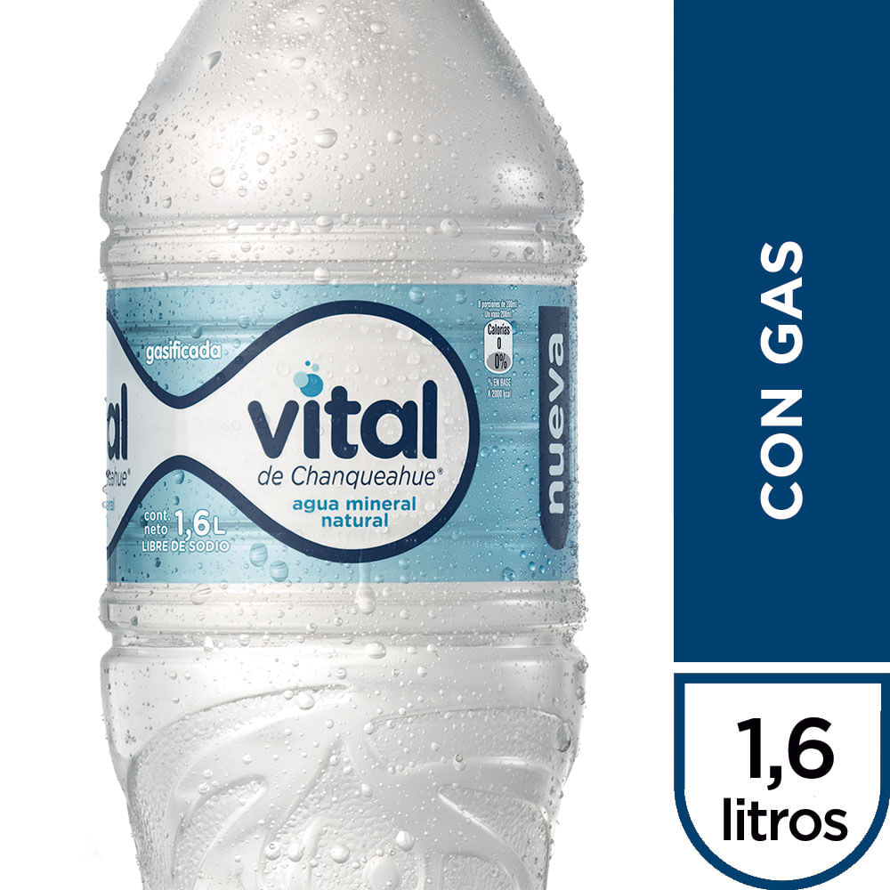 agua mineral con gas botella